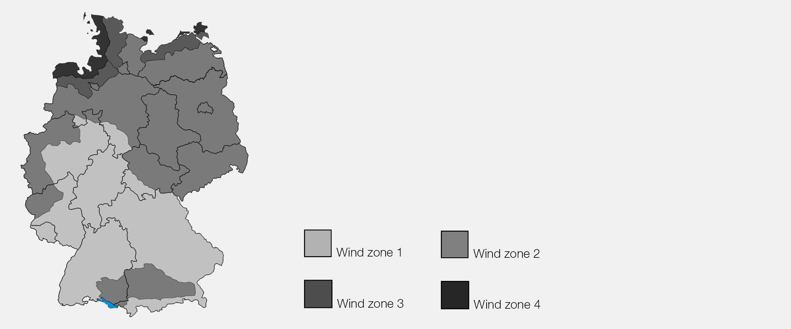Wind zone in Germany